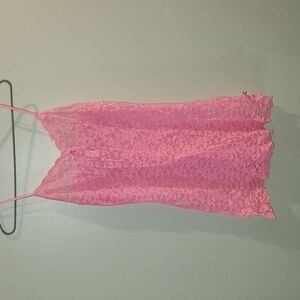 Victoria's Secret Pink Floral Lace Mesh Dress